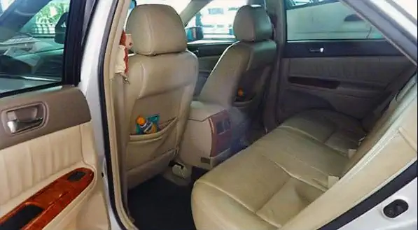 back seat of Toyota Camry limousine